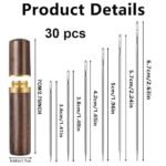 Anubhav Janni Needles Set Self Threading Self Threading Quilting Needle Wooden Case and Sewing Durable Easy Storage Long Hand Sewing Embroidery Tool Crafts Hashtag Large Eye Blunt (Set Of 30) - Image 7