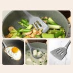 Anubhav Janni Wooden Spatula Sky Silicone Handle Kitchen Tools Heat Resistant Non Stick Cooking Mixing Spatulas Non Stick Pans Utensils Resistant Spatula Turner Spoon Safe Cookware (Set Of 3) - Image 4
