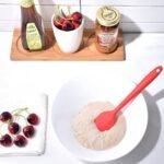 Anubhav Janni Silicone Spatula Red Sets Made Food Grade One Piece Design Seamless Heat Resistant Perfect Cooking Baking  Mixing Cooking Spoon Core Turner Spatulas Brush Cake Mixer (Set Of 6) - Image 3