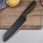 Anubhav Janni Knife Set Black Harditli Professional Kitchen Covers High Carbon Stainless Steel Meat Ergonomic Home Hotel Restaurant Cove Cutting Knifes Chopping Vegetables Fruits (Set Of 3) - Image 7