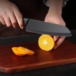 Anubhav Janni Knife Set Black Harditli Professional Kitchen Covers High Carbon Stainless Steel Meat Ergonomic Home Hotel Restaurant Cove Cutting Knifes Chopping Vegetables Fruits (Set Of 3) - Image 8