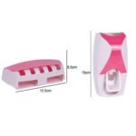 Anubhav Janni 5 Hole Toothbrush Holder Wall Mounted Tooth Paste Dispenser Squeezer Dust Proof Stand Plastic Set For Home Bathroom One Touch Hands Free Toothpaste With Detachable (Pack Of 1 Pcs) - Image 4