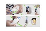 Anubhav Janni 5 Hole Toothbrush Holder Wall Mounted Tooth Paste Dispenser Squeezer Dust Proof Stand Plastic Set For Home Bathroom One Touch Hands Free Toothpaste With Detachable (Pack Of 1 Pcs) - Image 5