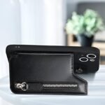 Anubhav Janni Mobile Card Holder Stick on Wallet Phone Case Credit Adhesive Back Cases Flip Leather Zipper Sleeve Pouch Compatible iPhone Samsung Galaxy Most Smartphones Holder (Pack Of 1 Pcs) - Image 2