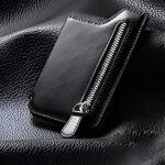 Anubhav Janni Mobile Card Holder Stick on Wallet Phone Case Credit Adhesive Back Cases Flip Leather Zipper Sleeve Pouch Compatible iPhone Samsung Galaxy Most Smartphones Holder (Pack Of 1 Pcs) - Image 3