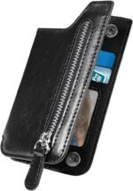 Anubhav Janni Mobile Card Holder Stick on Wallet Phone Case Credit Adhesive Back Cases Flip Leather Zipper Sleeve Pouch Compatible iPhone Samsung Galaxy Most Smartphones Holder (Pack Of 1 Pcs) - Image 4