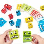 Anubhav Janni Crazy Face Puzzle Toy Kids Emoji Expression Matching Blocks Educational Wooden Game Preschool Kindergarten Early Learning Children Game Ages Cube Brain Teaser Changing (Set Of 1) - Image 4