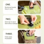 Anubhav Janni 8 Ltr Mountain Bag Camping Water Container Collapsible Storage Carrier Spigot Drinking Outdoors Folding Pouch Cycling Picnic Outdoor Camping Road Trip Traveling (Pack Of 1 Pcs) - Image 3