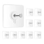 Anubhav Janni Photo Frame Hooks for Wall Without Drilling Self Adhesive Heavy Duty Strong Nail Free Hanging Sticker Hanger Hook Drill Transparent Decor Bathroom Kitchen Door Holder (pack of 20)