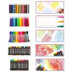 Anubhav Janni Art Set Color Box Colour Kit for Kids Complete Stationery Items And Pencil In Portable Case Creative Birthday Gift Kids Girls Age Markers Water Colors Brush Pencils (Set Of 150) - Image 3