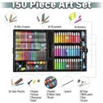 Anubhav Janni Art Set Color Box Colour Kit for Kids Complete Stationery Items And Pencil In Portable Case Creative Birthday Gift Kids Girls Age Markers Water Colors Brush Pencils (Set Of 150) - Image 5