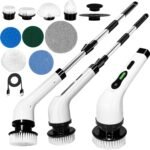 Anubhav Janni 9 In 1 Magic Brush Electric Spin Scrubber White Cleaning Heads Household Bathroom Kitchen Tiles Car Rechargeable Dual Speed Bathroom Tile Tub Shower Floor Kitchen  (Pack Of 1 Pcs)