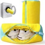 Anubhav Janni Big Shoes Washing Bag Yellow Shoe Machine Bag Laundry Pouch Washer And Dryer Reusable Delicates Deep Cleaning Washable Organizer Bags Sneaker Bags Cleaner Zipper (Pack Of 1 Pcs)