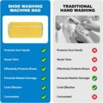 Anubhav Janni Big Shoes Washing Bag Yellow Shoe Machine Bag Laundry Pouch Washer And Dryer Reusable Delicates Deep Cleaning Washable Organizer Bags Sneaker Bags Cleaner Zipper (Pack Of 1 Pcs) - Image 8