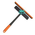 Anubhav Janni 3 In 1 Glass Cleaning Orange Wiper Easy Spray Type Brush Clean Shave Car Window Cleaner Mirror Glass Floor Long Handle Washing Equipment Squeegee Double Layer (Pack Of 1 Pcs) - Image 5