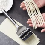 Anubhav Janni Noodles Maker Roller Spoon Noodle Cutter High Grade Stainless Steel Lattice Docker Dough Pasta Spaghetti  Kitchen Cooking Tools Hanging Loop Cutting Tool Manual (Pack Of 1 Pcs) - Image 7