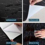 Anubhav Janni Black Foil Self Adhesive Wallpaper Waterproof Old Furniture Vinyl Stickers Wooden Door Wardrobe Desktop  Wall Papers Kitchen Countertops Bathroom Home Cabinets (Pack Of 1 Pcs) - Image 2
