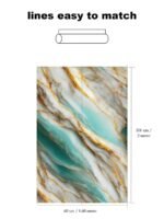 Anubhav Janni Golden Line Sky Foil Self Adhesive Wallpaper Waterproof Old Furniture Vinyl Stickers Wooden Door Wardrobe Desktop Wall Papers Kitchen Countertops Bathroom Home (Pack Of 1 Pcs) - Image 4