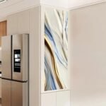 Anubhav Janni Blue Golden Foil Self Adhesive Wallpaper Waterproof Old Furniture Vinyl Stickers Wooden Door Wardrobe Desktop Wall Papers Kitchen Countertops Bathroom Home (Pack Of 1 Pcs) - Image 5