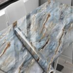 Anubhav Janni Ta Blue Self Adhesive Wallpaper Waterproof Old Furniture Vinyl Stickers Wooden Door Wardrobe Desktop  Wall Papers Kitchen Countertops Bathroom Home (Pack Of 1 Pcs)
