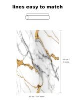 Anubhav Janni Ta White Self Adhesive Wallpaper Waterproof Old Furniture Vinyl Stickers Wooden Door Wardrobe Desktop Wall Papers Kitchen Countertops Bathroom Home (Pack Of 1 Pcs) - Image 2