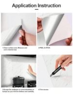 Anubhav Janni Ta White Self Adhesive Wallpaper Waterproof Old Furniture Vinyl Stickers Wooden Door Wardrobe Desktop Wall Papers Kitchen Countertops Bathroom Home (Pack Of 1 Pcs) - Image 5
