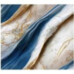Anubhav Janni Ta  Dark Blue Golden  Self Adhesive Wallpaper Waterproof Old Furniture Vinyl Stickers Wooden Door Wardrobe Desktop  Wall Papers Kitchen Countertops Bathroom Home (Pack Of 1 Pcs)