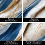 Anubhav Janni Ta  Dark Blue Golden  Self Adhesive Wallpaper Waterproof Old Furniture Vinyl Stickers Wooden Door Wardrobe Desktop  Wall Papers Kitchen Countertops Bathroom Home (Pack Of 1 Pcs) - Image 7