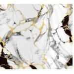 Anubhav Janni Ta  White Marble Self Adhesive Wallpaper Waterproof Old Furniture Vinyl Stickers Wooden Door Wardrobe Desktop  Wall Papers Kitchen Countertops Bathroom Home (Pack Of 1 Pcs)