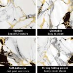Anubhav Janni Ta  White Marble Self Adhesive Wallpaper Waterproof Old Furniture Vinyl Stickers Wooden Door Wardrobe Desktop  Wall Papers Kitchen Countertops Bathroom Home (Pack Of 1 Pcs) - Image 7