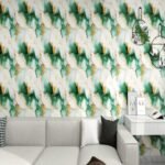 Anubhav Janni Ta Green And Golden   Self Adhesive Wallpaper Waterproof Old Furniture Vinyl Stickers Wooden Door Wardrobe Desktop  Wall Papers Kitchen Countertops Bathroom Home (Pack Of 1 Pcs) - Image 3