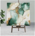 Anubhav Janni Ta Green And Golden   Self Adhesive Wallpaper Waterproof Old Furniture Vinyl Stickers Wooden Door Wardrobe Desktop  Wall Papers Kitchen Countertops Bathroom Home (Pack Of 1 Pcs) - Image 4