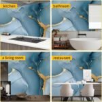 Anubhav Janni Ta Blue Marble  Self Adhesive Wallpaper Waterproof Old Furniture Vinyl Stickers Wooden Door Wardrobe Desktop  Wall Papers Kitchen Countertops Bathroom Home (Pack Of 1 Pcs) - Image 2