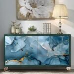 Anubhav Janni Ta Blue Marble  Self Adhesive Wallpaper Waterproof Old Furniture Vinyl Stickers Wooden Door Wardrobe Desktop  Wall Papers Kitchen Countertops Bathroom Home (Pack Of 1 Pcs) - Image 6