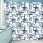 Anubhav Janni Blue Square Foil Self Adhesive Wallpaper Waterproof Old Furniture Vinyl Stickers Wooden Door Wardrobe Desktop  Wall Papers Kitchen Countertops Bathroom Home (Pack Of 1 Pcs) - Image 4