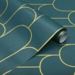 Anubhav Janni Dark Green Foil Wallpaper 45*300 Adhesive Wallpaper Waterproof Old Furniture Stickers Wooden Door Wardrobe Desktop Wall Papers Kitchen Countertops Bathroom Home (Pack Of 1 Pcs)