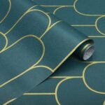 Anubhav Janni Dark Green Foil Wallpaper 45*500 Adhesive Wallpaper Waterproof Old Furniture Stickers Wooden Door Wardrobe Desktop Wall Papers Kitchen Countertops Bathroom Home (Pack Of 1 Pcs)