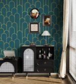 Anubhav Janni Dark Green Foil Wallpaper 45*500 Adhesive Wallpaper Waterproof Old Furniture Stickers Wooden Door Wardrobe Desktop Wall Papers Kitchen Countertops Bathroom Home (Pack Of 1 Pcs) - Image 2