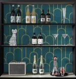 Anubhav Janni Dark Green Foil Wallpaper 45*500 Adhesive Wallpaper Waterproof Old Furniture Stickers Wooden Door Wardrobe Desktop Wall Papers Kitchen Countertops Bathroom Home (Pack Of 1 Pcs) - Image 3