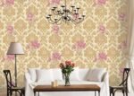 Anubhav Janni Rose Gold Damask Foil 45*300 Adhesive Wallpaper Waterproof Old Furniture Stickers Wooden Door Wardrobe Desktop Wall Papers Kitchen Countertops Bathroom Home (Pack Of 1 Pcs) - Image 2