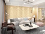 Anubhav Janni Rose Gold Damask Foil 45*300 Adhesive Wallpaper Waterproof Old Furniture Stickers Wooden Door Wardrobe Desktop Wall Papers Kitchen Countertops Bathroom Home (Pack Of 1 Pcs) - Image 5