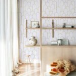 Anubhav Janni White Gold Peel and Stick 45*300 Adhesive Wallpaper Waterproof Old Furniture Stickers Wooden Door Wardrobe Desktop Wall Papers Kitchen Countertops Bathroom Home (Pack Of 1 Pcs) - Image 2