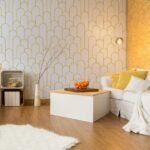 Anubhav Janni White Gold Peel and Stick 45*300 Adhesive Wallpaper Waterproof Old Furniture Stickers Wooden Door Wardrobe Desktop Wall Papers Kitchen Countertops Bathroom Home (Pack Of 1 Pcs) - Image 3