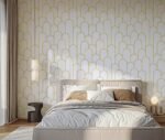 Anubhav Janni White Gold Peel and Stick 45*300 Adhesive Wallpaper Waterproof Old Furniture Stickers Wooden Door Wardrobe Desktop Wall Papers Kitchen Countertops Bathroom Home (Pack Of 1 Pcs) - Image 7