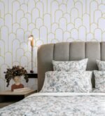 Anubhav Janni White Gold Peel and Stick 45*300 Adhesive Wallpaper Waterproof Old Furniture Stickers Wooden Door Wardrobe Desktop Wall Papers Kitchen Countertops Bathroom Home (Pack Of 1 Pcs) - Image 9