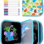 Anubhav Janni Kids Erasable Book Reusable Drawing Magic Doodle Markers Art Board Activity Learning Sketch Pad Boys Girls Books Slate Kid Scrap Painting Kit Wet Wipes Colors Kids (Pack Of 1 Pcs)
