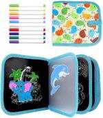 Anubhav Janni Kids Erasable Book Reusable Drawing Magic Doodle Markers Art Board Activity Learning Sketch Pad Boys Girls Books Slate Kid Scrap Painting Kit Wet Wipes Colors Kids (Pack Of 1 Pcs)
