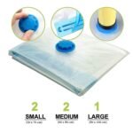 Anubhav Janni Vaccum Storage Bags Vacuum Bags With Air Pump Space Saving Small Medium Large Clothes Hand Pump Saver Trave Home Organizer Blankets Comforters Jackets (Pack Of 1 Pcs) - Image 3