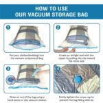 Anubhav Janni Vaccum Storage Bags Vacuum Bags With Air Pump Space Saving Small Medium Large Clothes Hand Pump Saver Trave Home Organizer Blankets Comforters Jackets (Pack Of 1 Pcs) - Image 5
