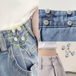Anubhav Janni White Flower Clip Pant Waist Tightener Daisy Detachable Jeans Pins Pants Button Tighten Clips Women Loose Skirt Jeans Skirts Pants Buttons Skirt Jean Tightener Skirts (Set Of 4) - Image 4